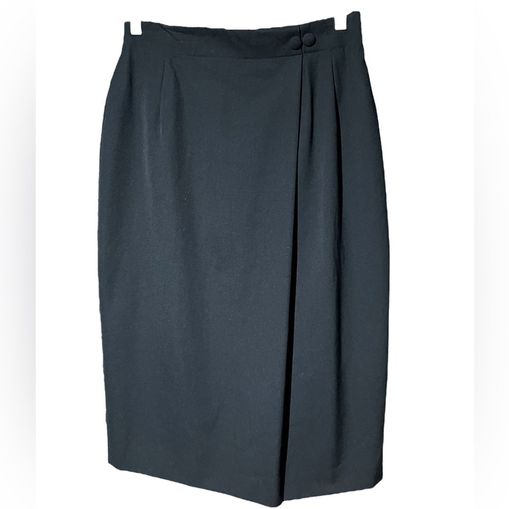 PROPHECY 100% Worsted Wool Pleated Pencil Skirt Made in USA Vintage